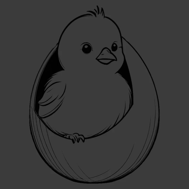 Vogelwachtel im Ei