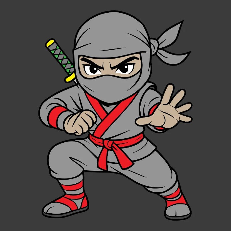 Grauer Ninja Schattenkrieger