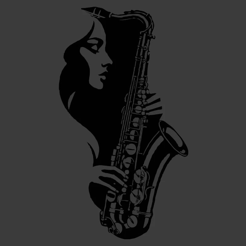 Frau mit Saxophon
