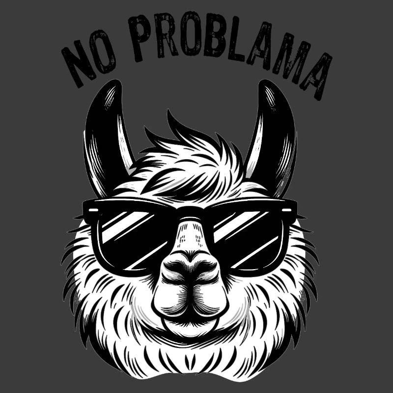 Graphique de lama avec lunettes de soleil