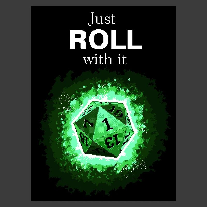Faites simplement avec les dés verts rétro D20