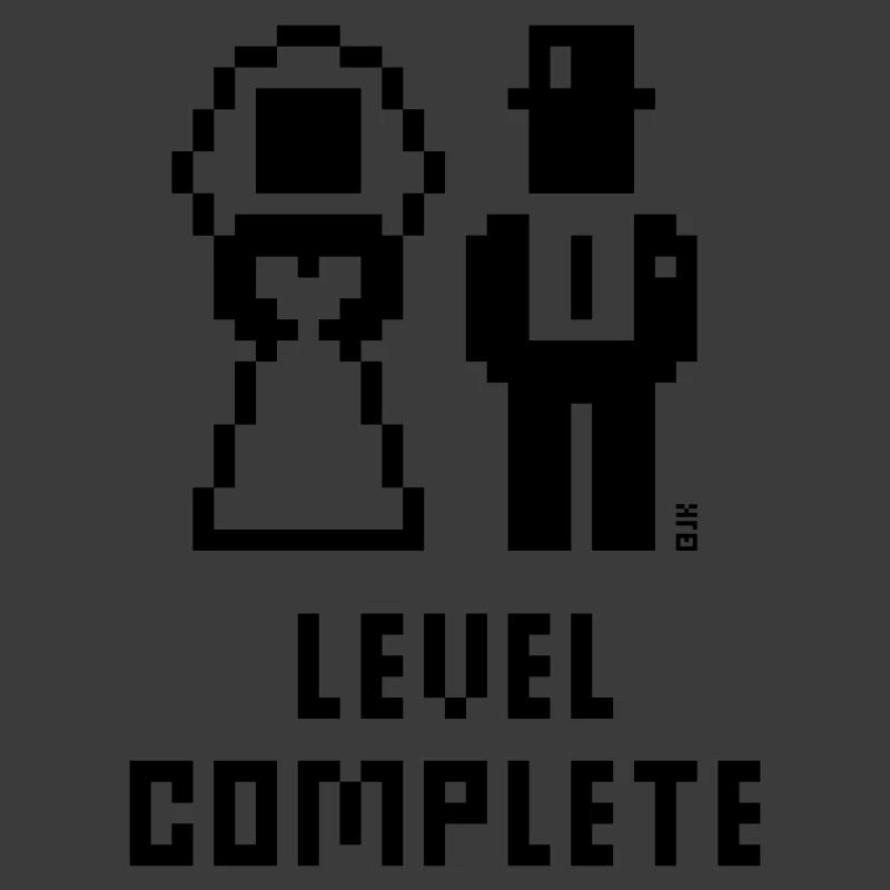 Level Complete (Wedding / Bachelor Party / Pixel / Bold / B)