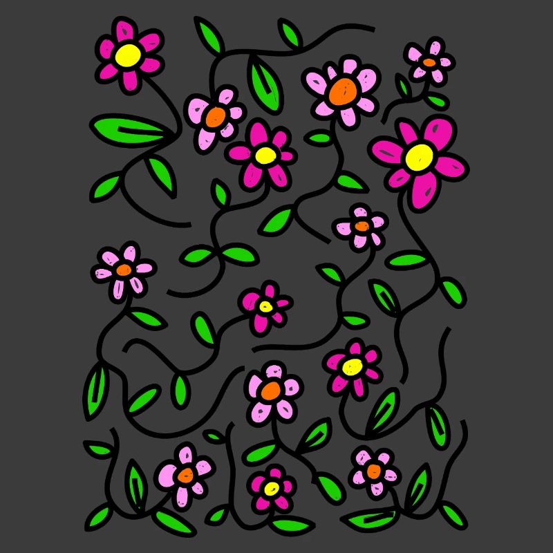 Rosa blühende Doodle-Gänseblümchen