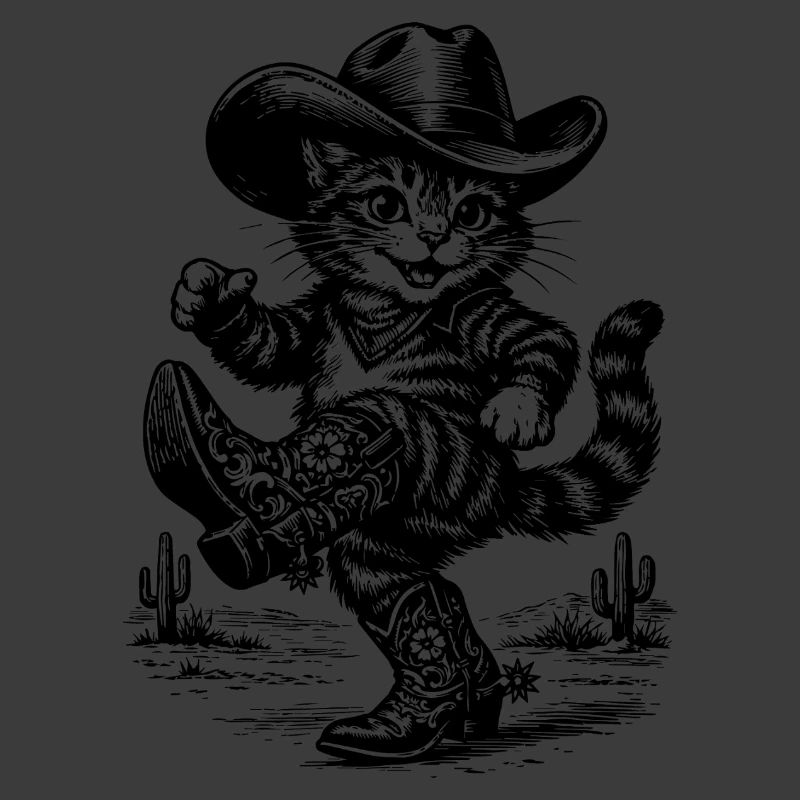 Katzen-Cowboy in Wüste