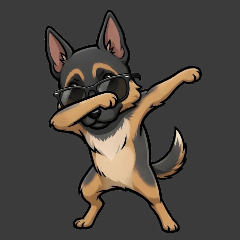 Dabbing German Shepherd