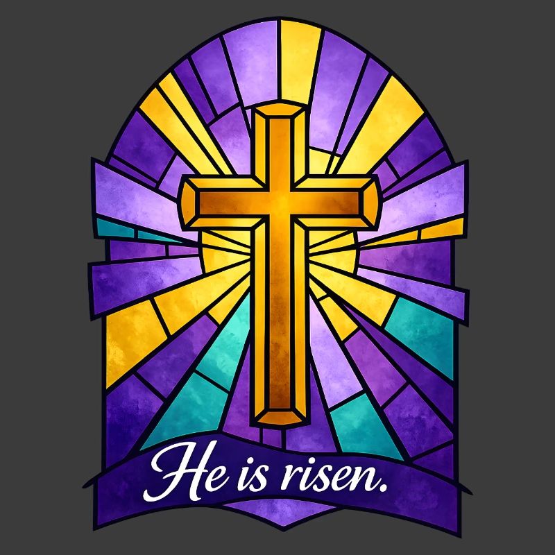 He is Risen Cross Easter