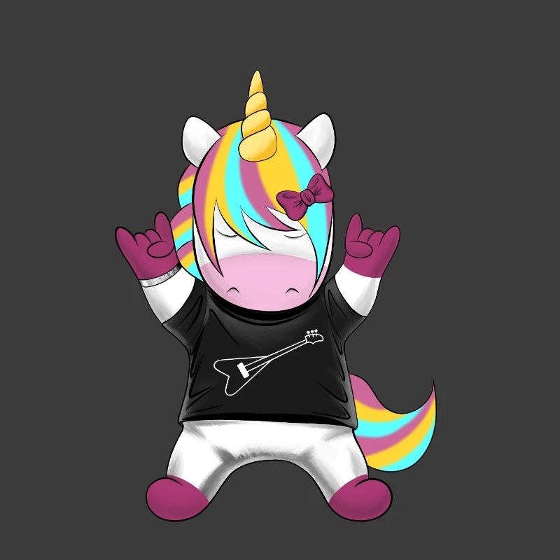 Regenbogen Einhorn Rocker