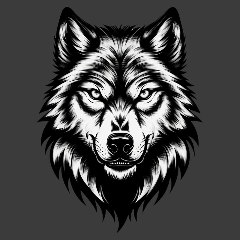 Wilder Wolfskopf – Black & White
