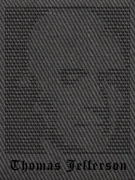 Thomas Jefferson ASCII Kunst