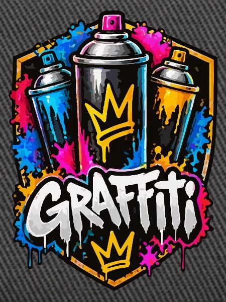 Graffiti Krone Spray Kunst