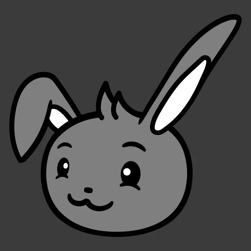 Bunny rabbit looks cute sideways to the side