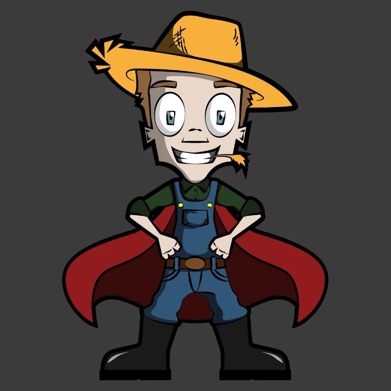 Lachender Bauer