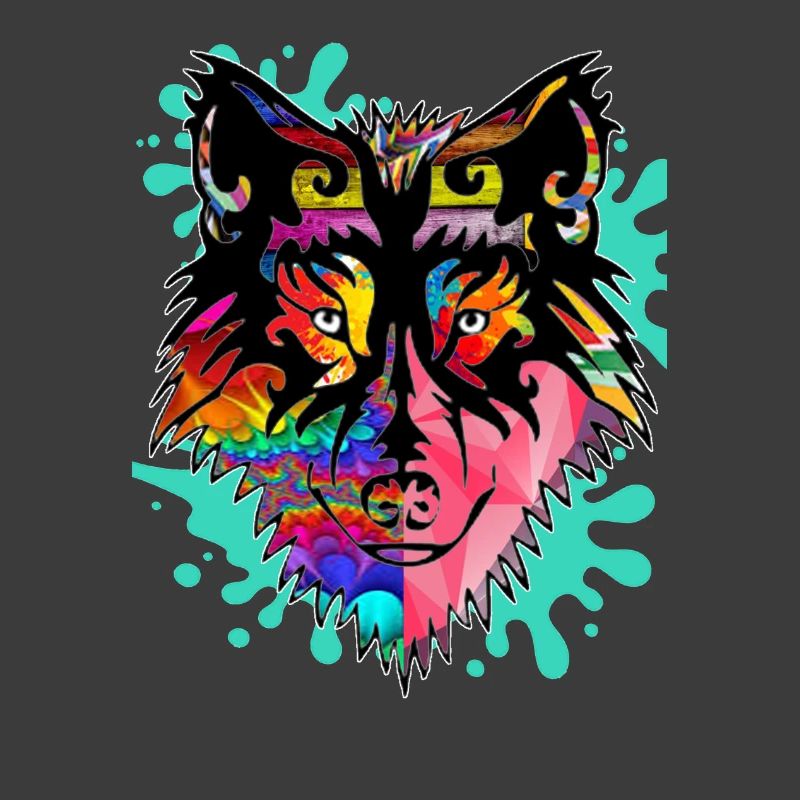 Wolf, bunt,
