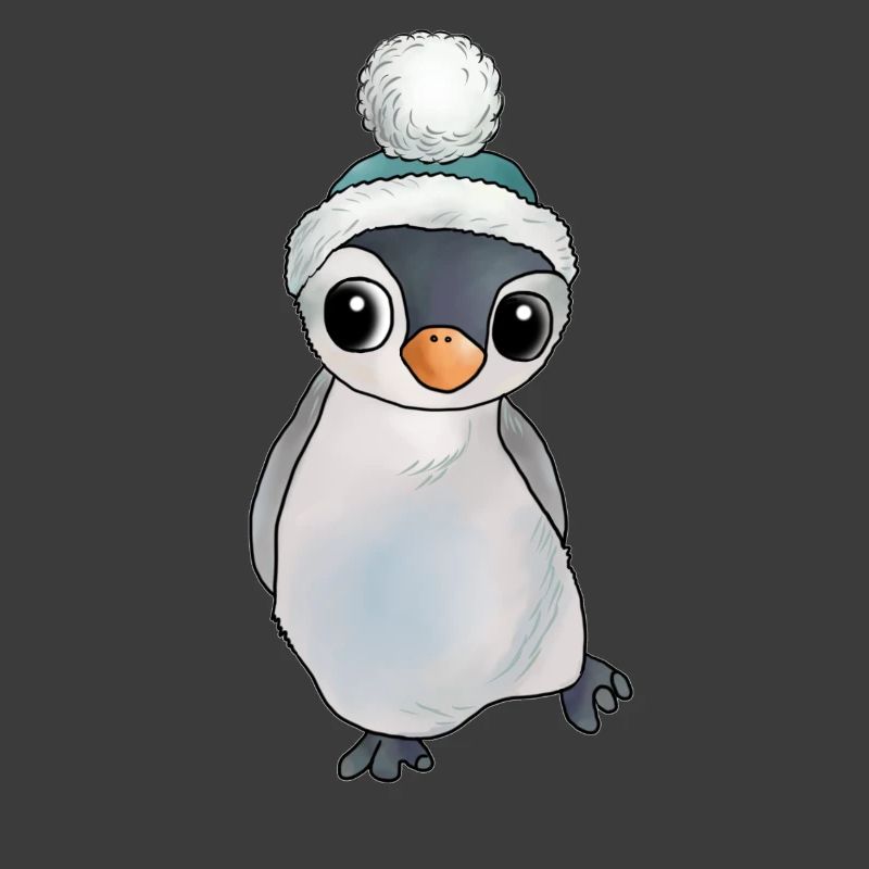 Pinguin mit Muetze