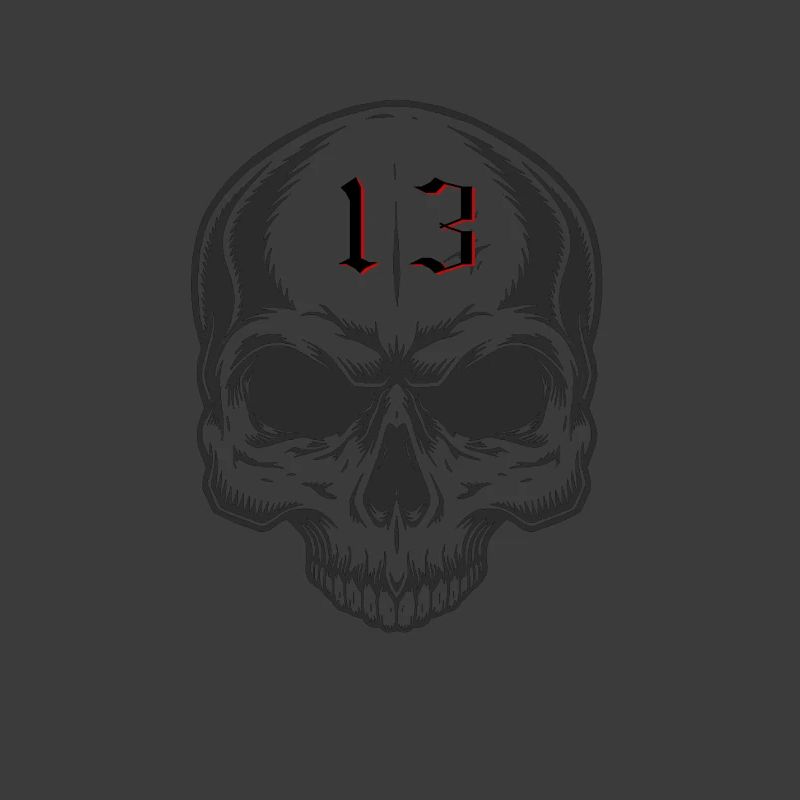 Lucky 13 Skull schwarz