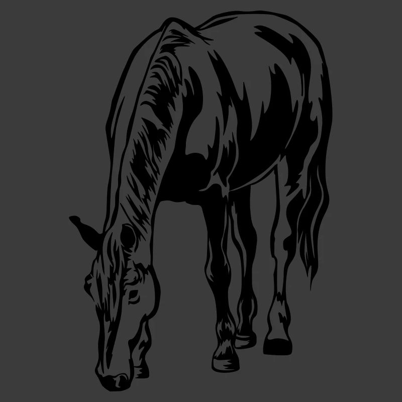 Grasendes Pferd