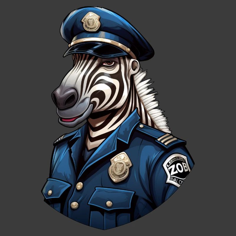 Zebra Polizist