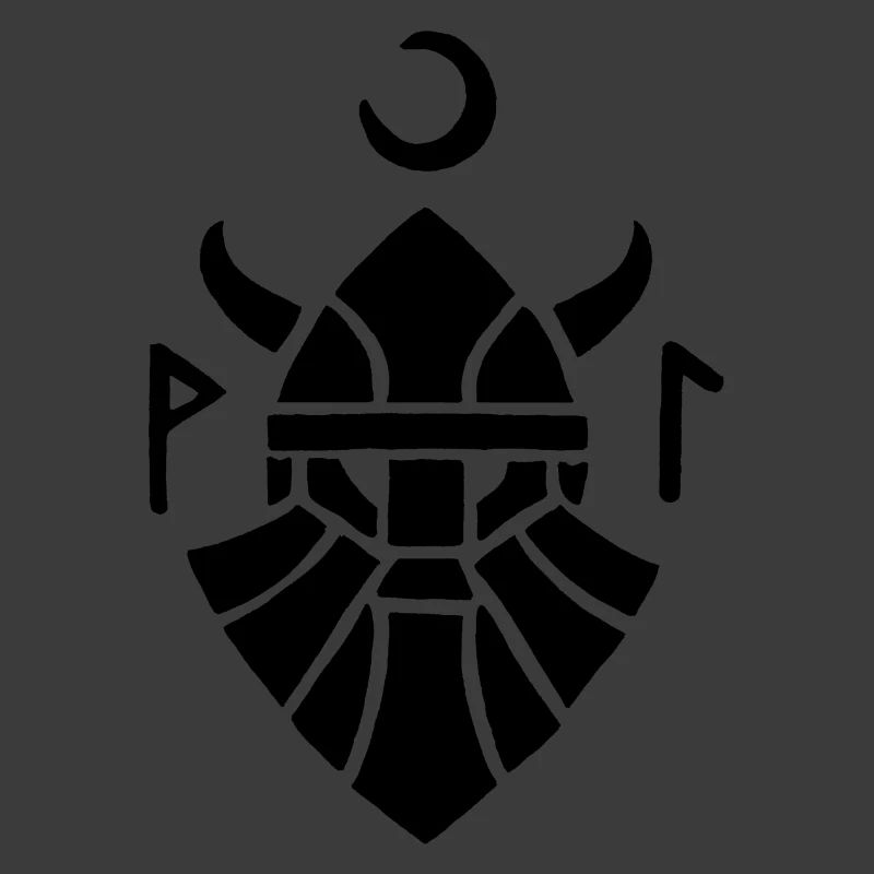 Schwarzes Wikinger-Krieger-Symbol