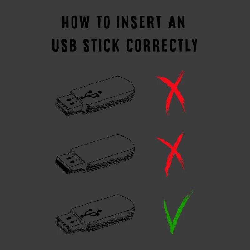 How to insert an usb stick correctly
