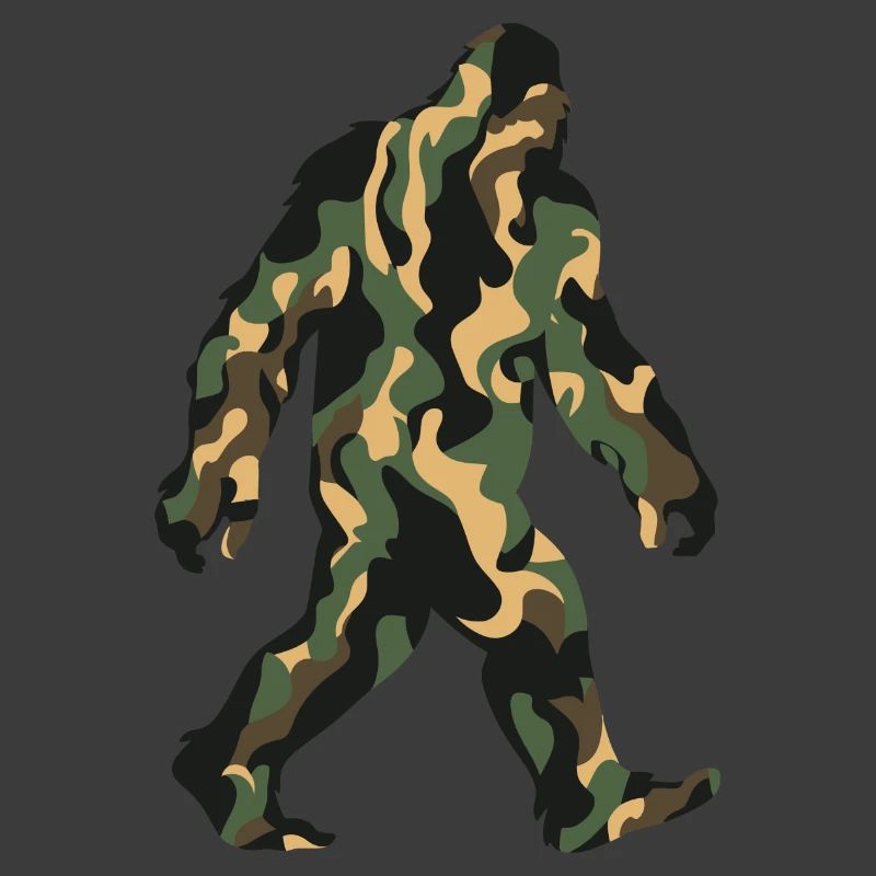 Camouflage Sasquatch Schritt