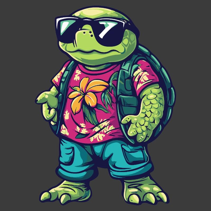 Schildkröte Comic Cool Sommer