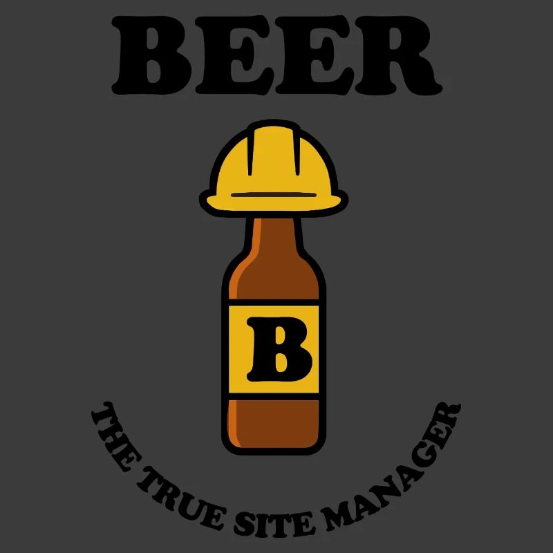 Beer bottle with construction helmet