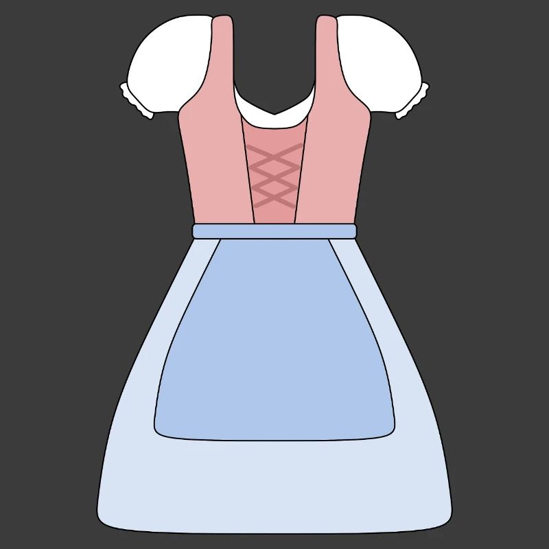 Conception de robe bavaroise traditionnelle Dirndl