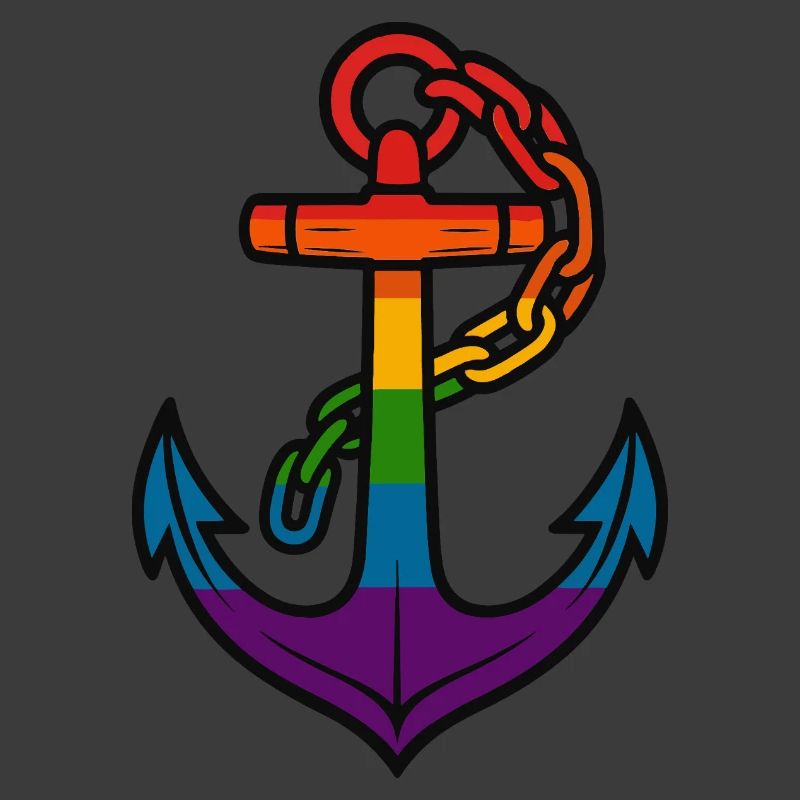 Regenbogenanker mit Farbverlauf