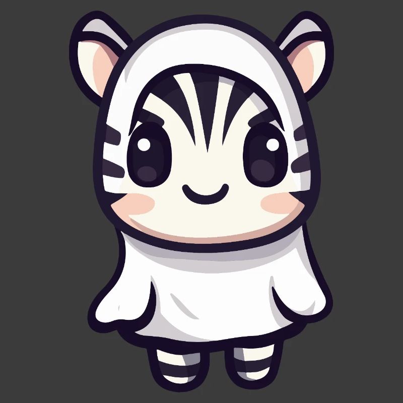 Zebra Halloween Ghost
