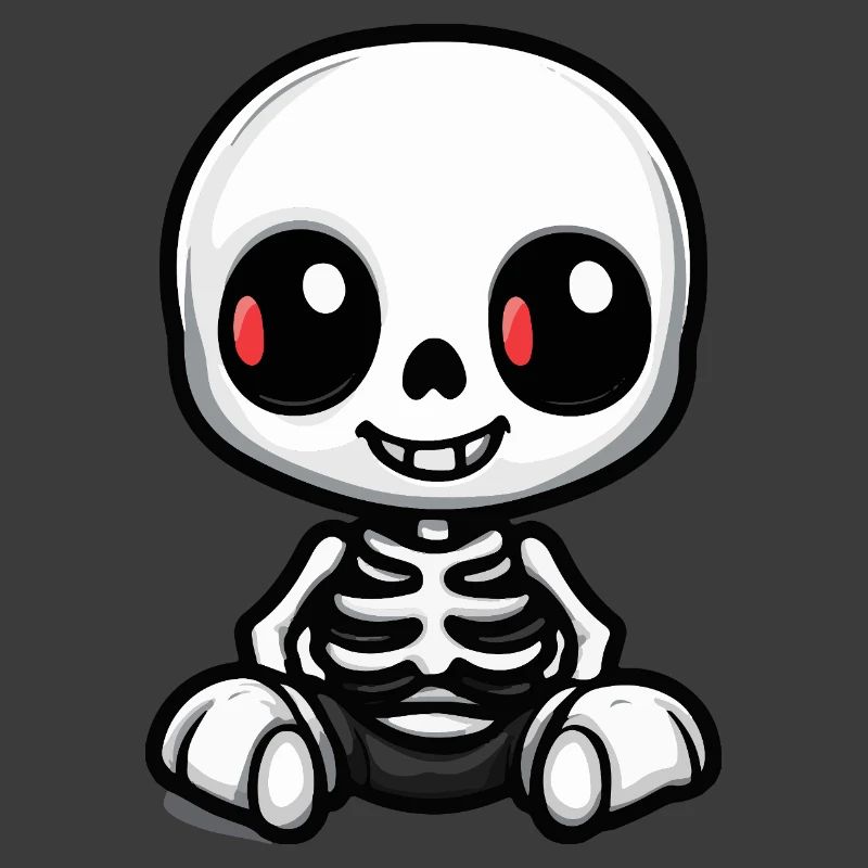 Skeleton Cute Halloween Comic