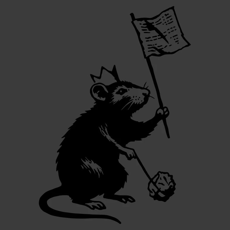 Ratte mit Fahne
