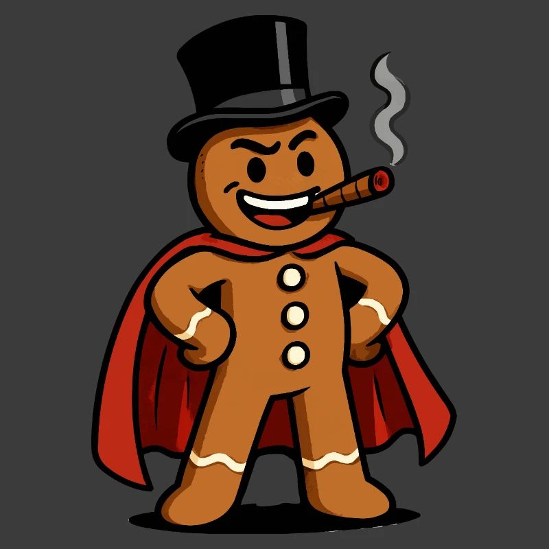 Lebkuchenheld mit Zigarre
