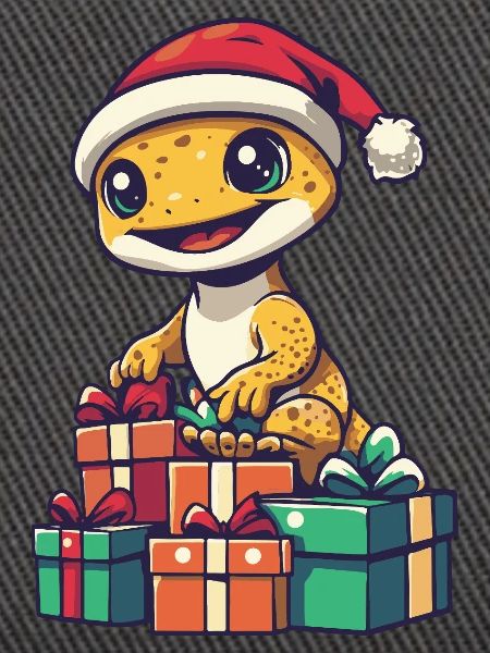 Echse Gecko Weihnachten Geschenke