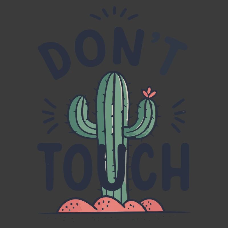 Cactus Do Not Touch Drawing
