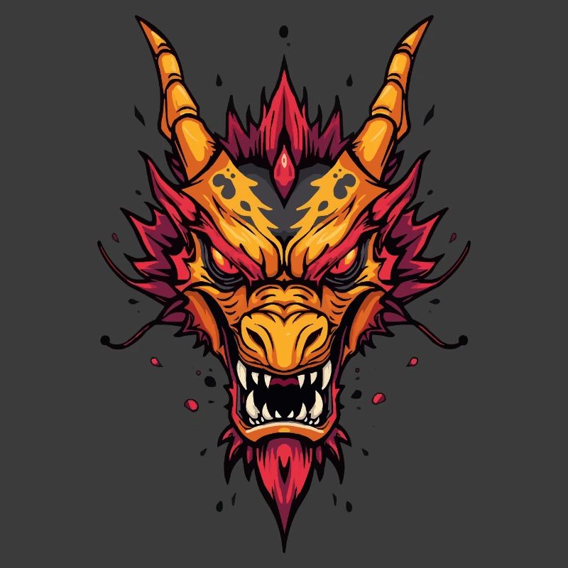 Flammender asiatischer Drache