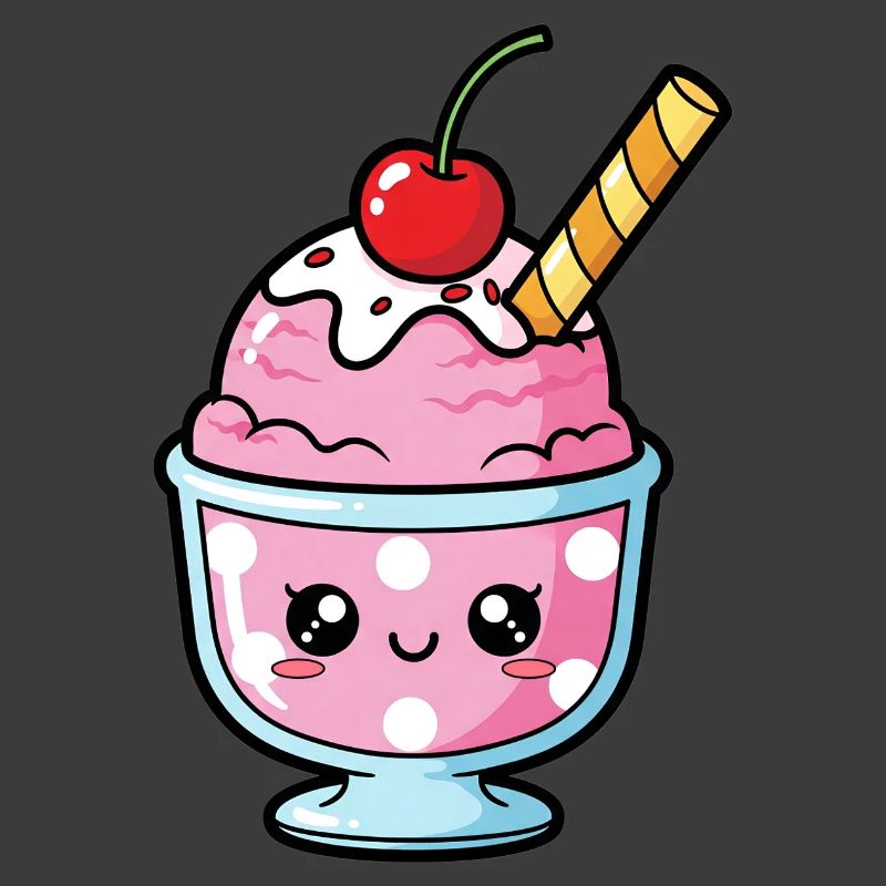Kawaii Pink Sundae Cup