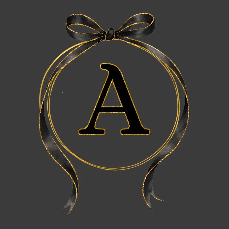 A - Circle Loop Black Gold