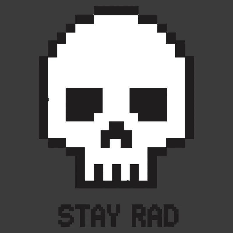 Pixel-Schädel Stay Rad
