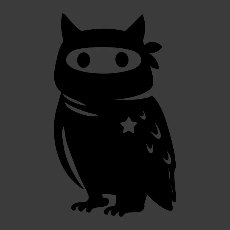 Vermummte Eule mit Stern – Antifaschismus Antifa