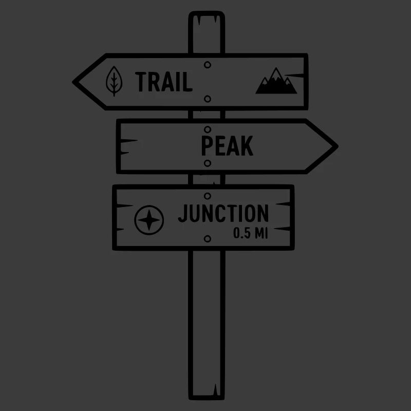 Wegweiser Schild Trail Peak