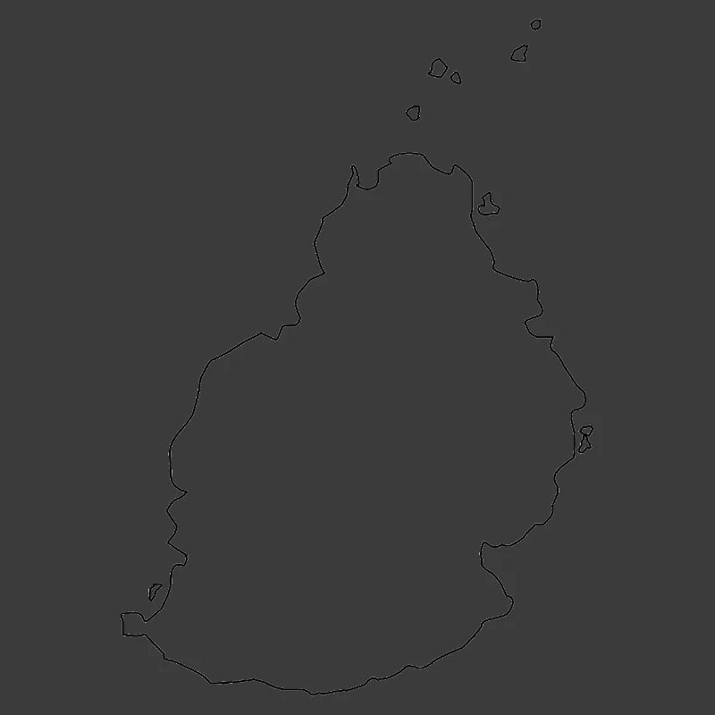 Mauritius-Gliederungskarte