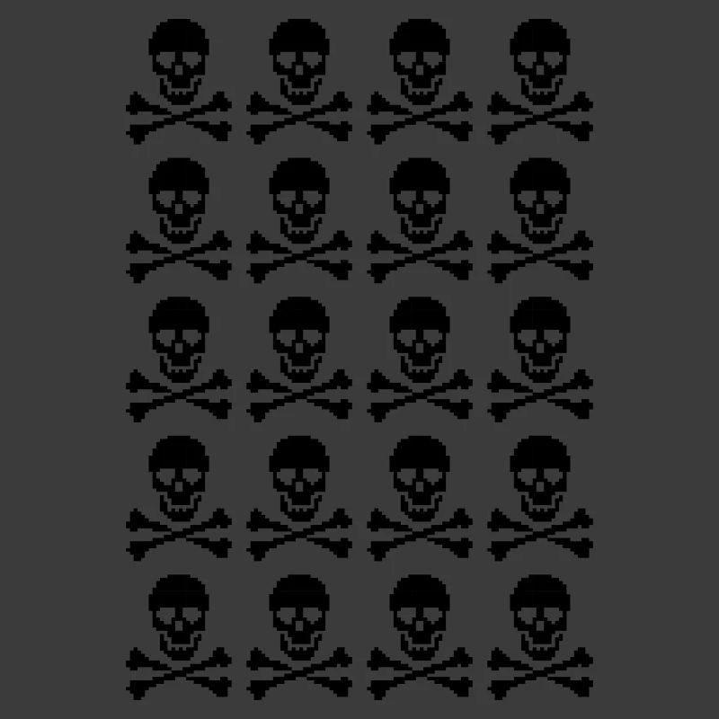 pixelated skulls pattern