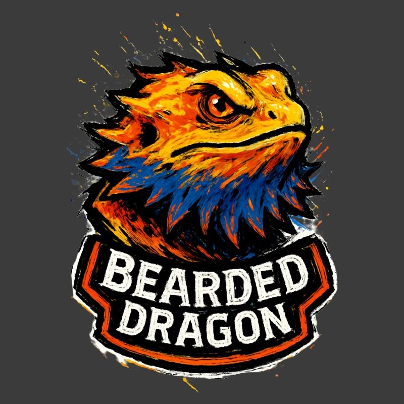 Pogona Bartdrachenkopf-Grafikstil