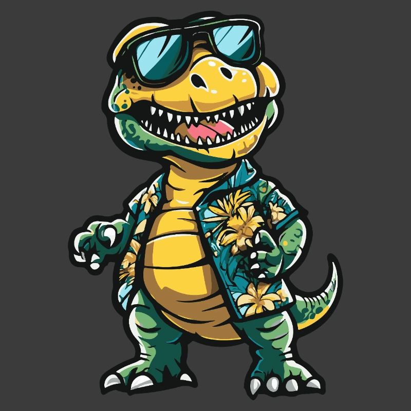 Dinosaurier T-Rex Comic Urlaub