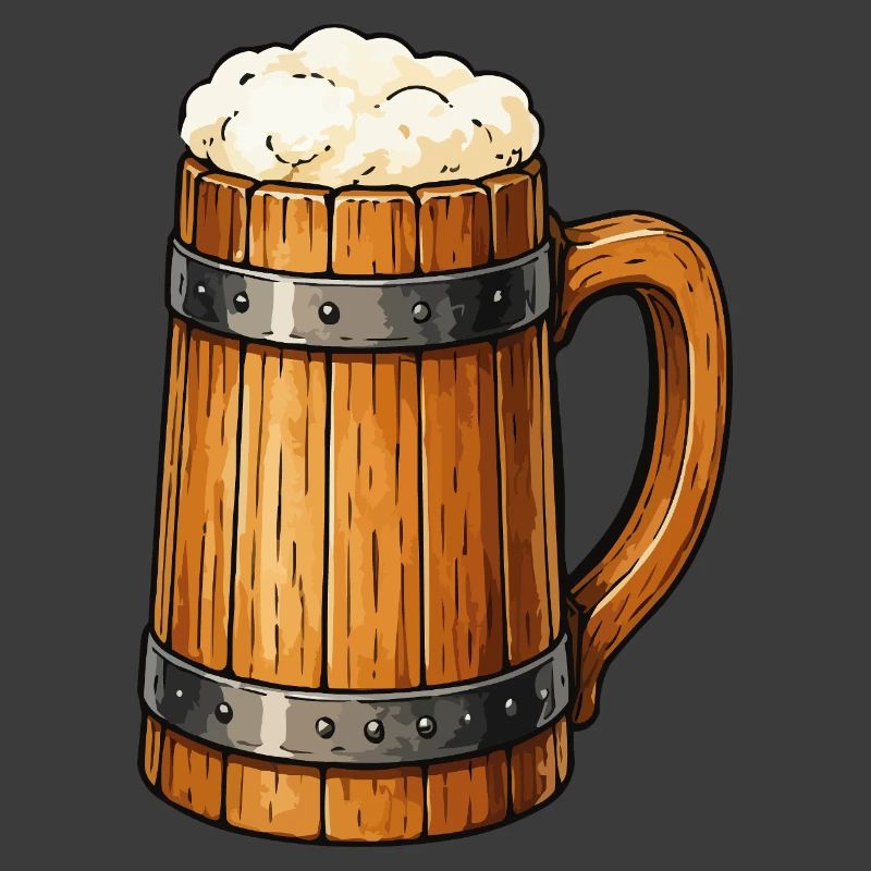 Bierfass Krug Holzdesign