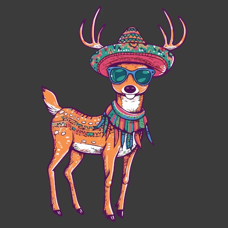 Deer Comic Funny Sombrero
