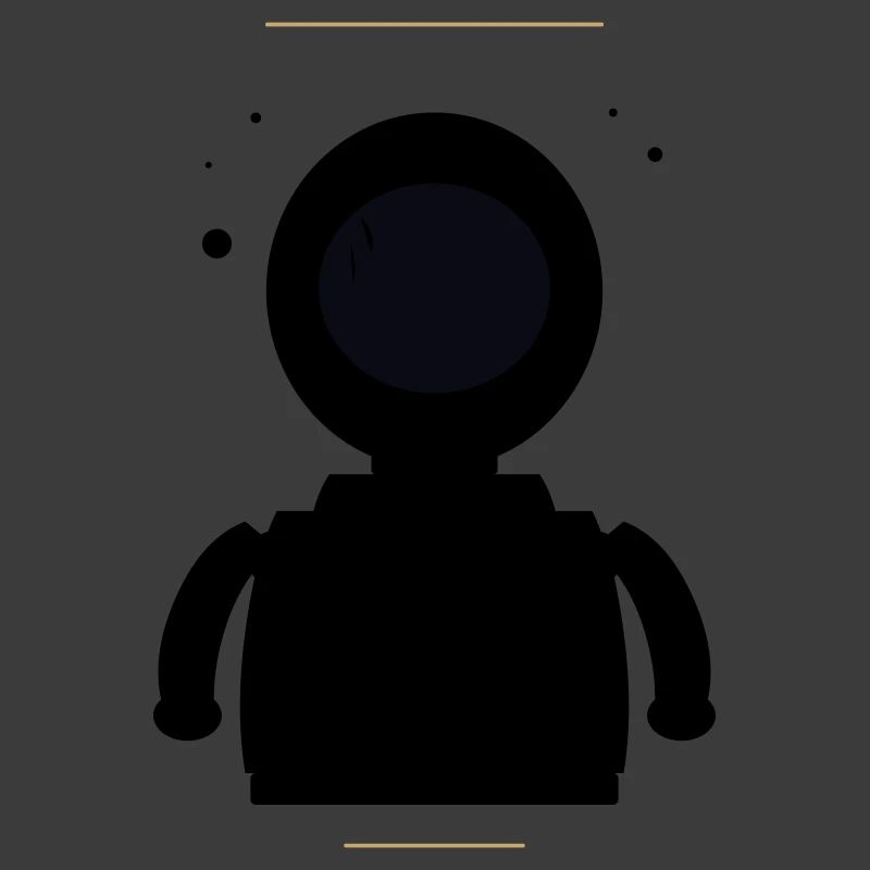 Minimalistischer Schwarzer Mond