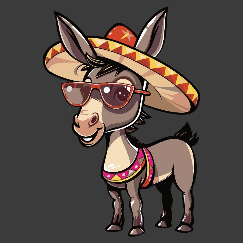 Donkey Funny Sombrero