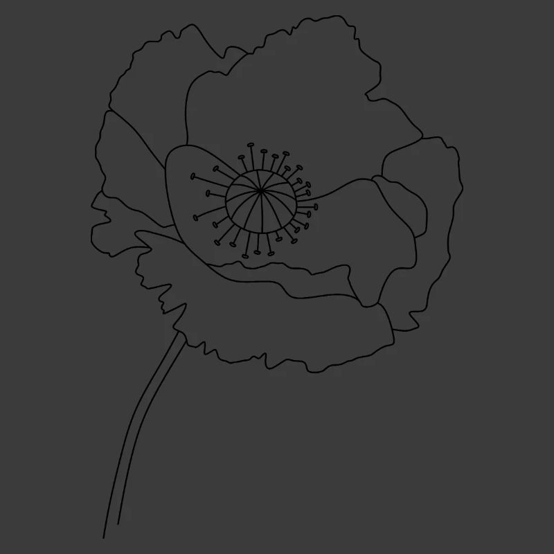 Silhouette de fleur de pavot
