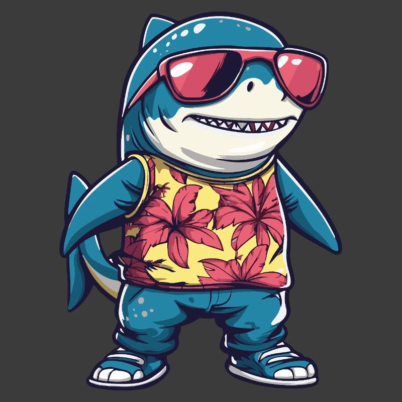 Shark Comic Funny Summer